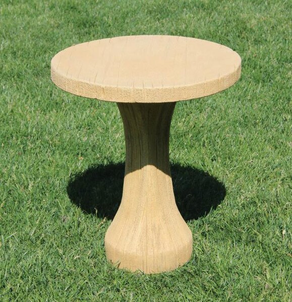 Rustic One Piece Side Table Cement adirondack matching end sculptural